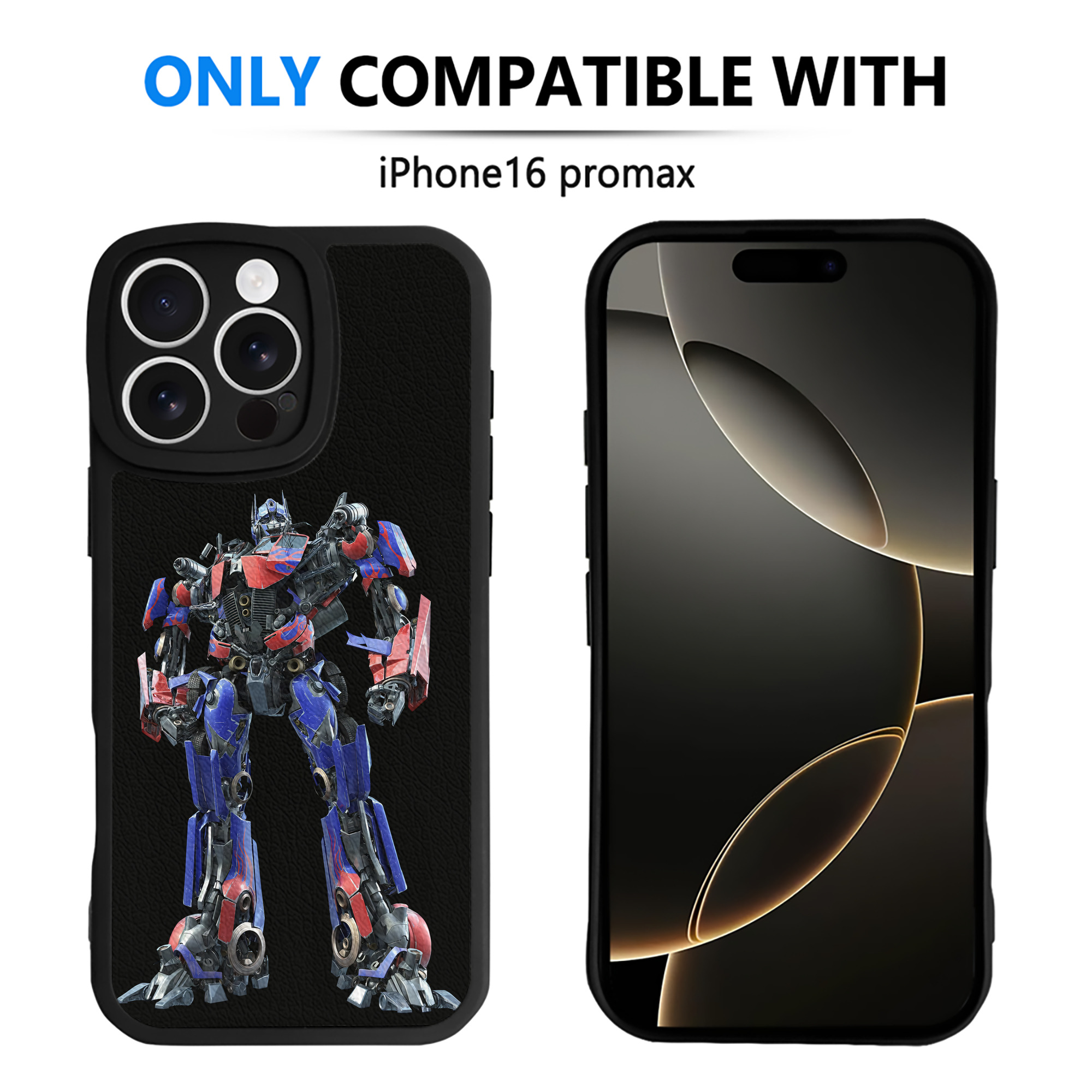 （画像用） Transformers トランスフォーマー 【iPhone 16シリーズ対応】シリコンスマホケース（レザー調） 材質：シリコン